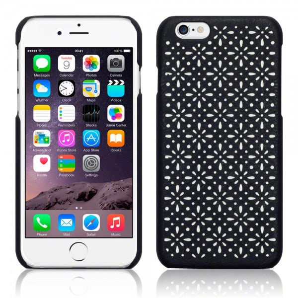 Floral ETCH Skal till iPhone 6   /   6S  - Svart