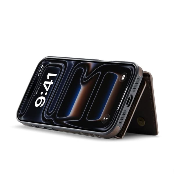 DG.MING M5 Series Mobilskal till iPhone 17 Pro Max Magnetiskt Konstläder Brun