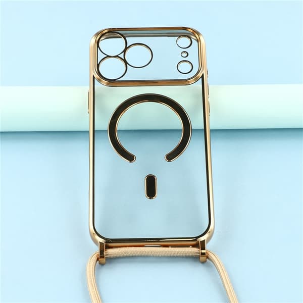Mobilskal till iPhone 17 Pro MagSafe Electroplating Edge TPU - Guld Guld