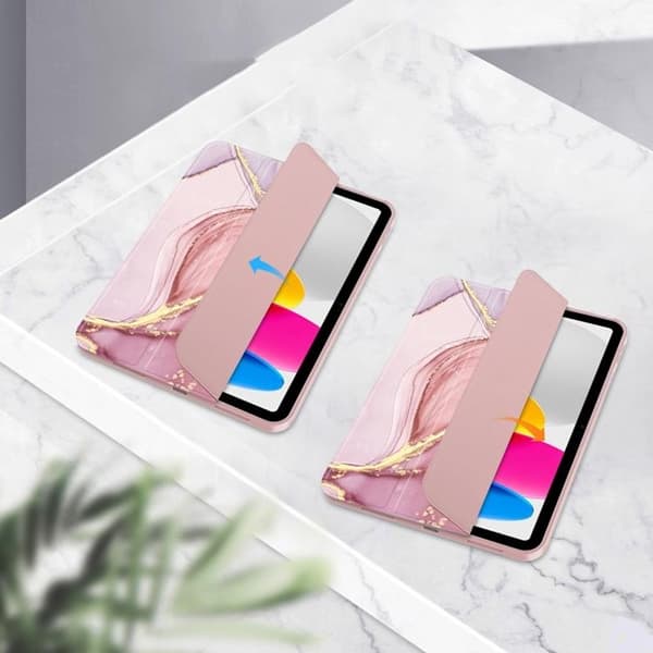 Tech-Protect iPad 10.9 (2022) Taske med penholder - Marmor Rosa