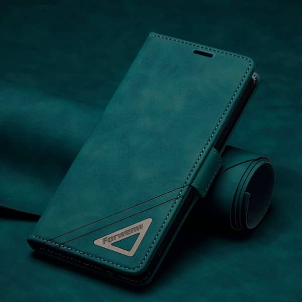 FORWENW F3-Series iPhone 14 Pro Plånboksfodral Konstläder - Cyan