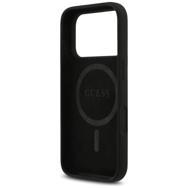 Guess Telefontaske til iPhone 17 Pro Max MagSafe Silikone Trekant Logo - Sort Svart