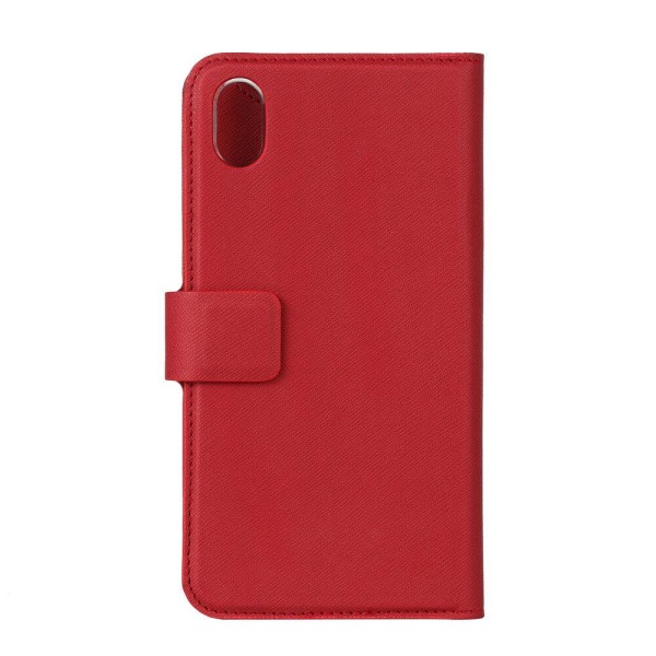 Onsala iPhone X/Xs Plånboksfodral Saffiano - Röd Röd