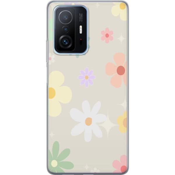 Mobilskal till Xiaomi 11T Pro med fejdande blommor
