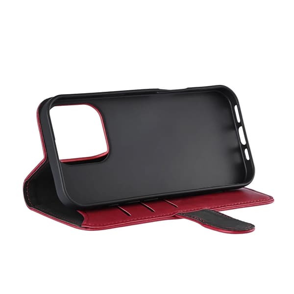 GEAR iPhone 16 Pro Max Plånboksfodral MagSafe - Mörkröd Röd