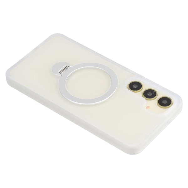 Mobilskal för Samsung Galaxy S26 Plus Magnetiskt Ring Kickstand TPU + PC - Vit