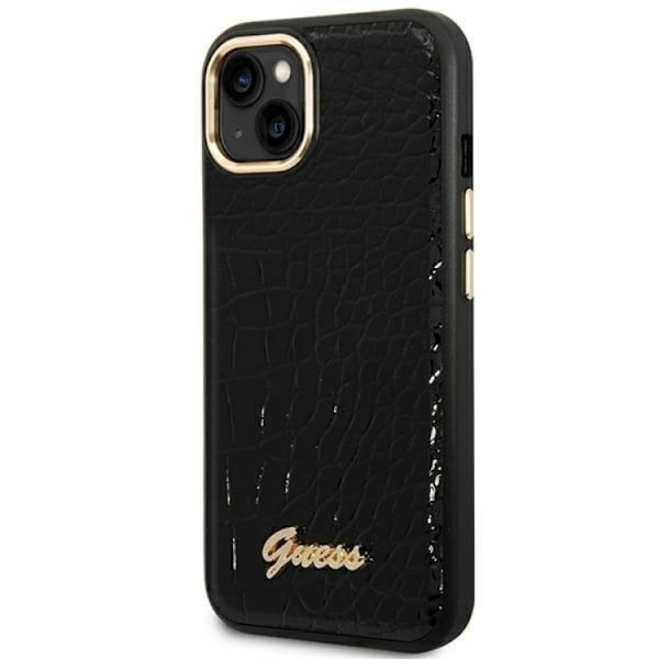GUESS iPhone 14 Plus Skal Croco Collection - Svart Svart