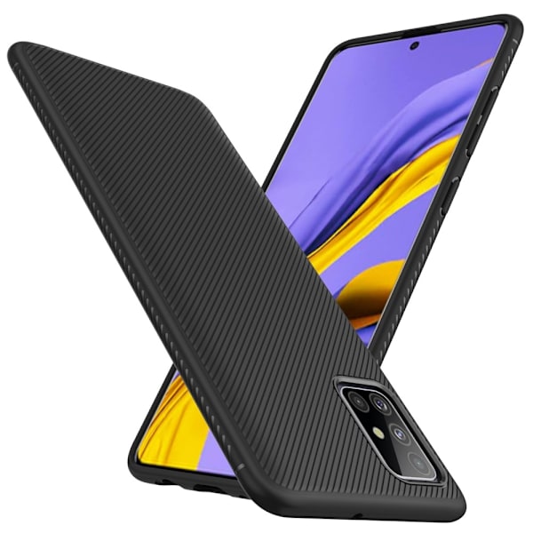 Twill Texture flexicase skal Samsung Galaxy A51 5G - Svart Svart