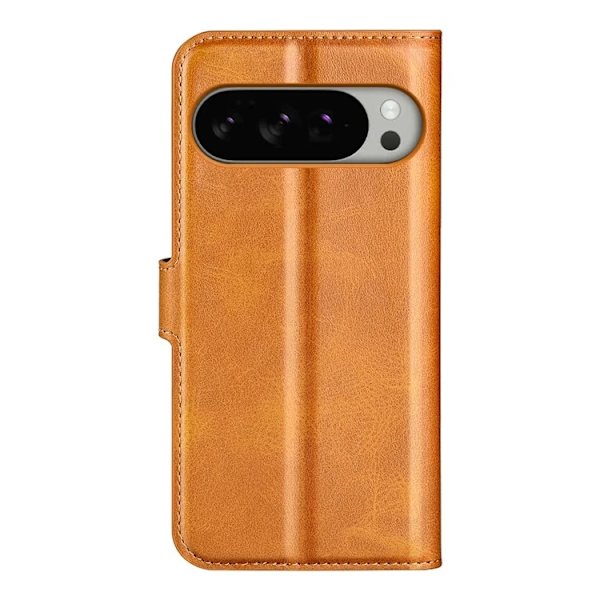 Google Pixel 10 Pro XL Konstläder Plånboksfodral Calf Texture - Gul Gul