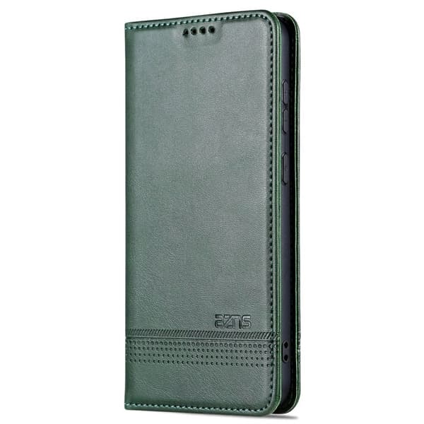 AZNS Samsung Galaxy S24 Plånboksfodral Konstläder+TPU - Grön