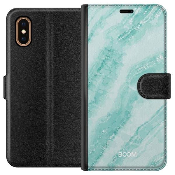 Plånboksfodral till Apple iPhone XS Max med Mint Marble