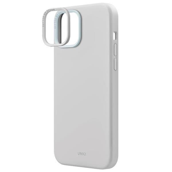 UNIQ iPhone 15 Mobilskal Magsafe Lino Hue - Lysegrå Grå