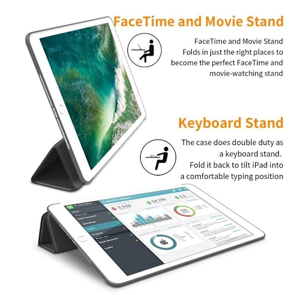 Tech-Protect iPad 9.7" (2017/2018) Fodral Smart - Svart Svart