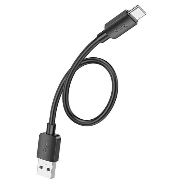 Hoco USB-C till USB-A kabel 0.25m 27W - Svart Black