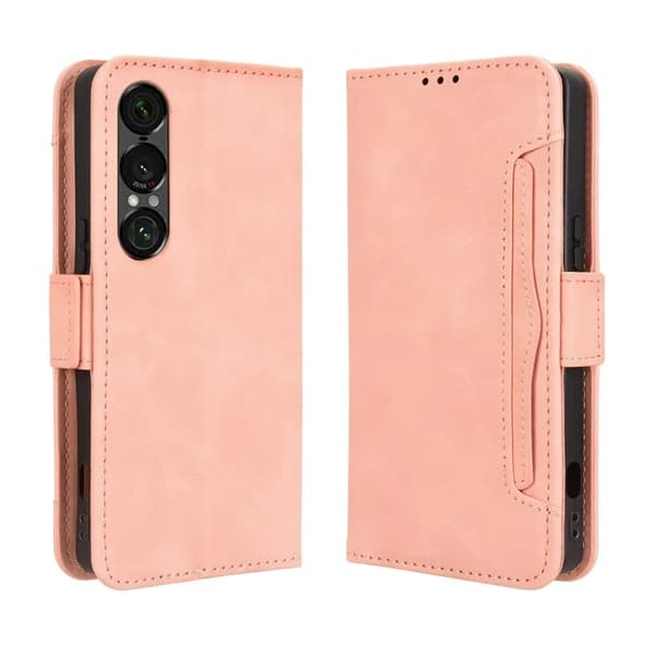 Sony Xperia 1 VII Plånboksfodral Konstläder - Rosa Rosa
