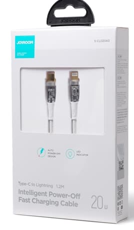 Joyroom Fast USB-C till Lightning kabel 20W 1.2m - Vit Vit