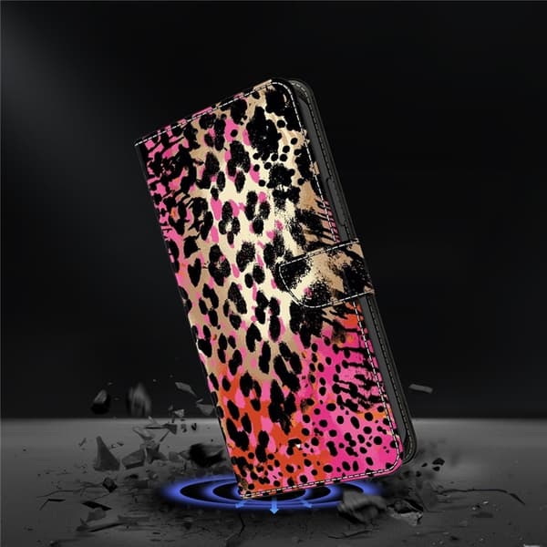 Galaxy A17 5G Plånboksfodral Pattern Printing - Svart/Röd Spots Svart