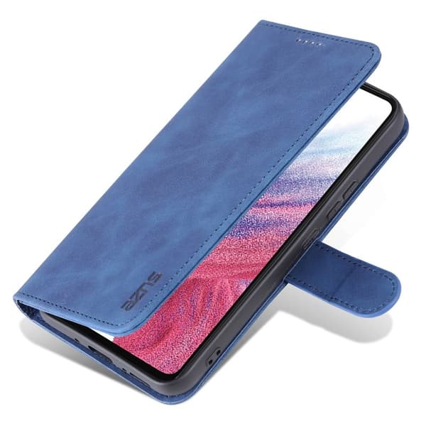 AZNS Samsung Galaxy A34 5G Plånboksfodral Konstläder - Blå