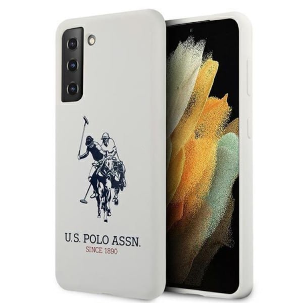 US Polo Silicone Logo Skal Galaxy S21 Plus - Vit Vit