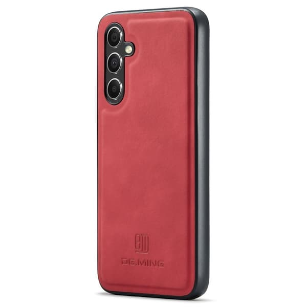 DG.MING Mobilskal till Samsung Galaxy A35 5G Läder+PC+TPU Röd
