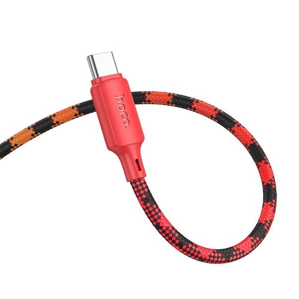 HOCO USB-A till USB-C Kabel 3A 1m Nylon X116 - Gradient Röd Röd