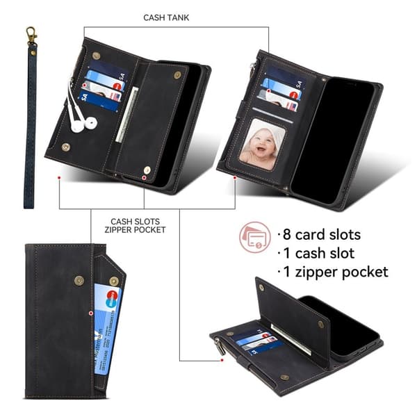 ESEBLE Star Series iPhone 17 Plånboksfodral Konstläder - Svart