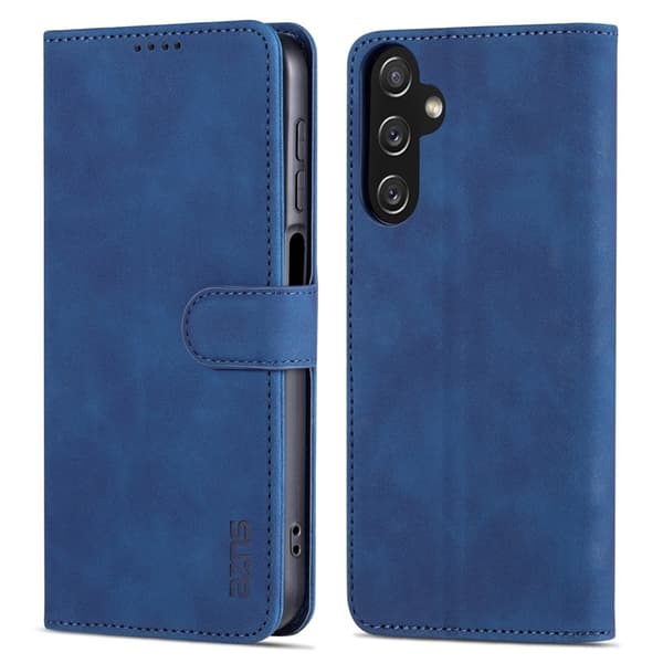 AZNS Samsung Galaxy A35 5G Plånboksfodral i Konstläder - Blå