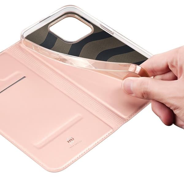 Dux Ducis iPhone 15 Pro Max/iPhone 15 Ultra lompakkokotelo Skin Rosa
