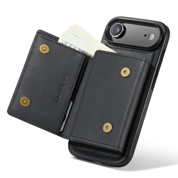 DG.MING M6 Series iPhone Air Plånboksfodral Magnetiskt Svart