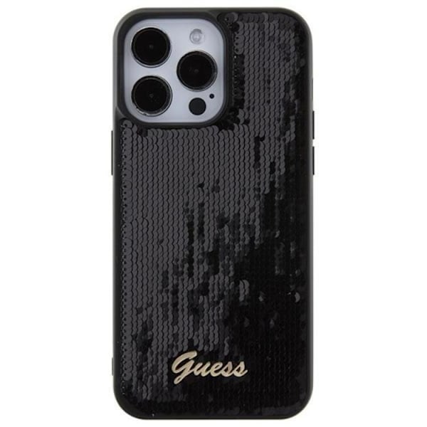 Guess iPhone 15 Pro Max Mobilskal Sequin Script Metal - Svart Svart
