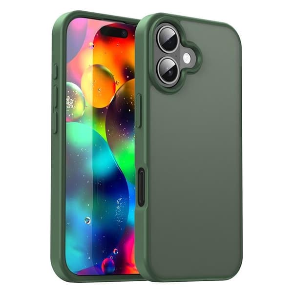 Mobilskal till iPhone 17 Skin Touch Matte - Olivgrön Grön
