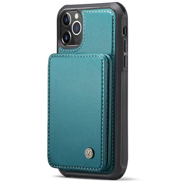 JEEHOOD J05 Mobilskal till iPhone 11 Pro Max Läder med Kortfack Cyan