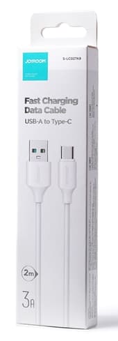 Joyroom USB-A till USB-C-kabel 2m - Vit Vit