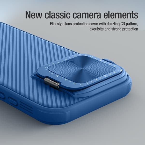 NILLKIN CamShield Prop Mobilskal till iPhone 16 Pro med Kamera Skydd Grön