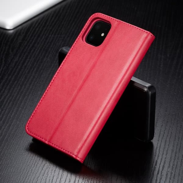 LC.imeeke iPhone 11 Plånboksfodral i Konstläder - Justerbar Ställning - Rosa