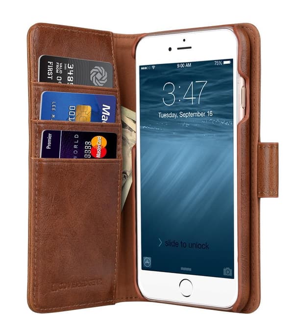 CoveredGear Signature Plånboksfodral till iPhone 6 (S) Plus - Brun Brown
