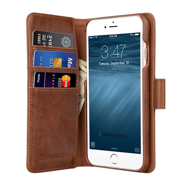 CoveredGear Signature Plånboksfodral till iPhone 6 (S) Plus - Brun Brun