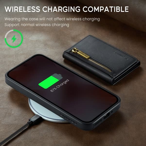 DG.MING M5 Series Mobilskal till Google Pixel 9 Pro Konstläder Magnetisk Svart