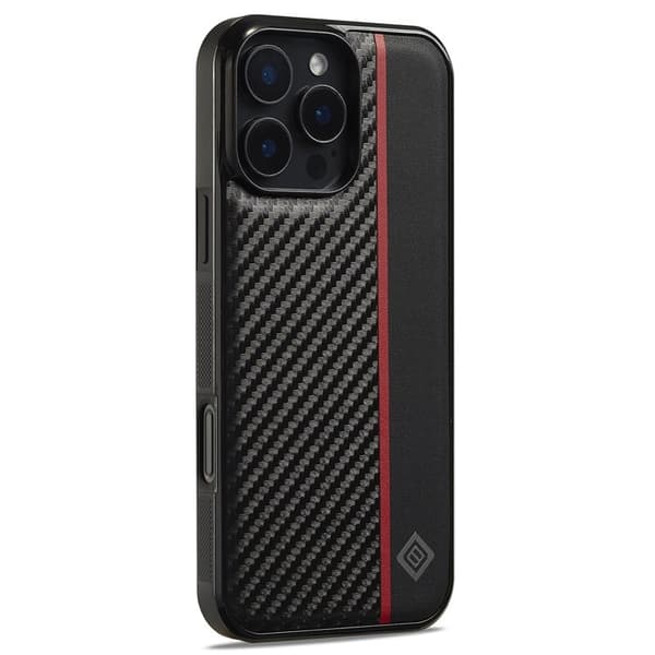 LC.IMEEKE iPhone 16 Pro Max Plånboksfodral Konstläder - Svart