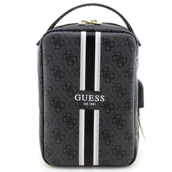 Guess Organizer Taske 4G Printed Stripes - Sort Black
