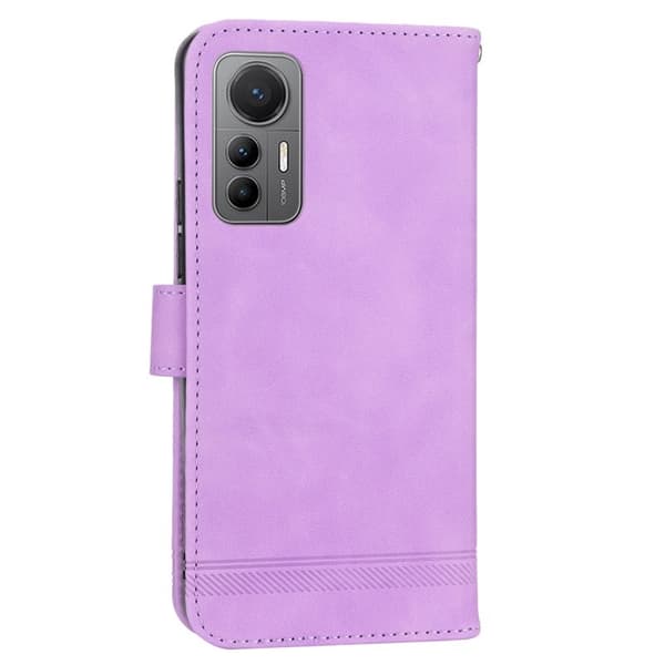 DIERFENG DF-03 för Xiaomi 12/12X/12S 5G Plånboksfodral Konstläder - Lila