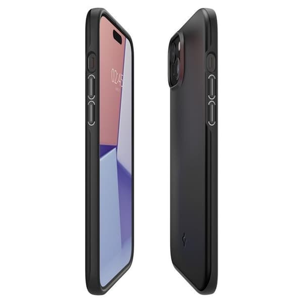Spigen iPhone 15 Plus Mobilskal Thin Fit - Sort Svart