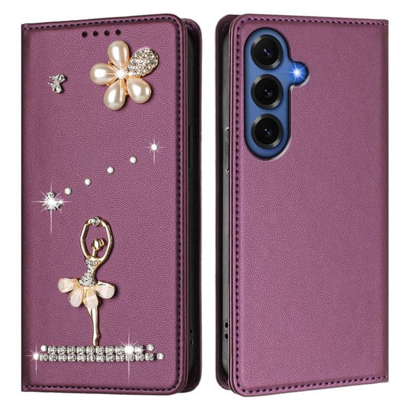 Plånboksfodral för Samsung Galaxy S26 Plus Konstläder RFID - Lila