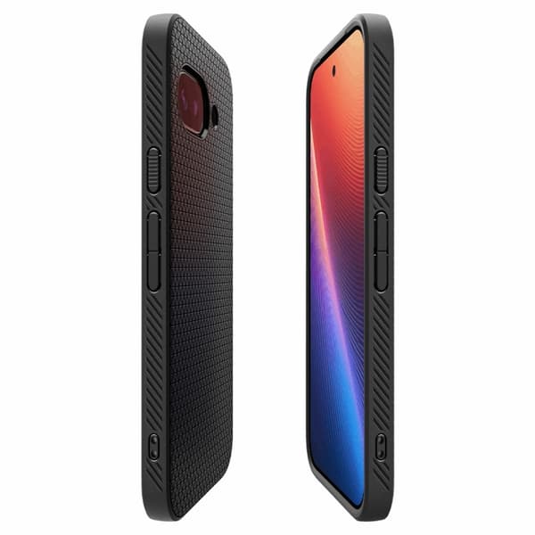 Spigen Telefontaske til Google Pixel 9a Liquid Air - Matt Sort Svart