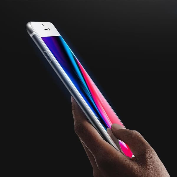 [1-PAKKAUS] Karkaistu lasi näytönsuoja iPhone 8 Plus / iPhone 7 Plus - White