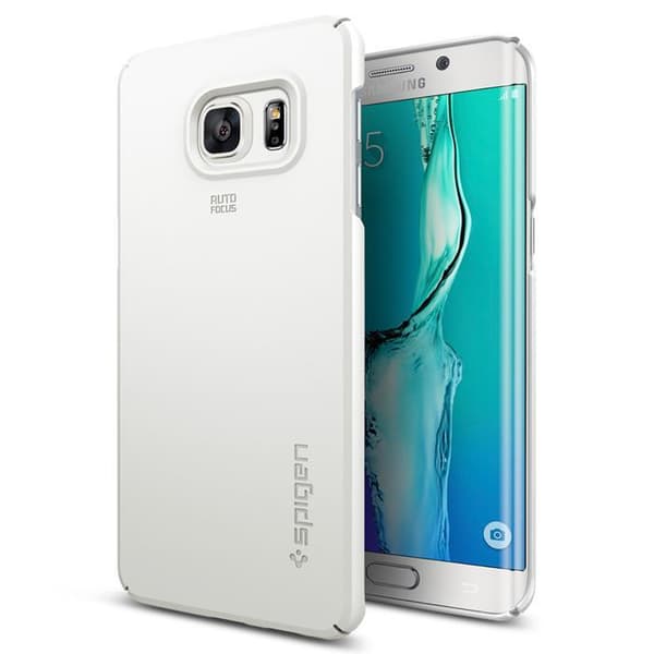 SPIGEN Thin Fit Skal till Samsung Galaxy S6 Edge Plus - Shimmery White Vit