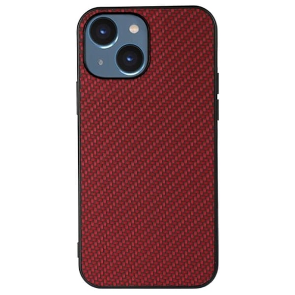 iPhone 14 Skal Carbon Fiber - Röd