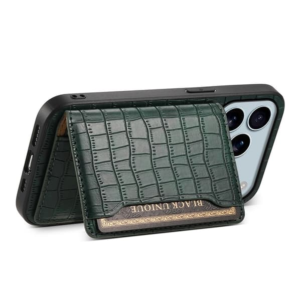Mobilskal till iPhone 17 Pro Max Korthållare Crocodile - Grön Grön