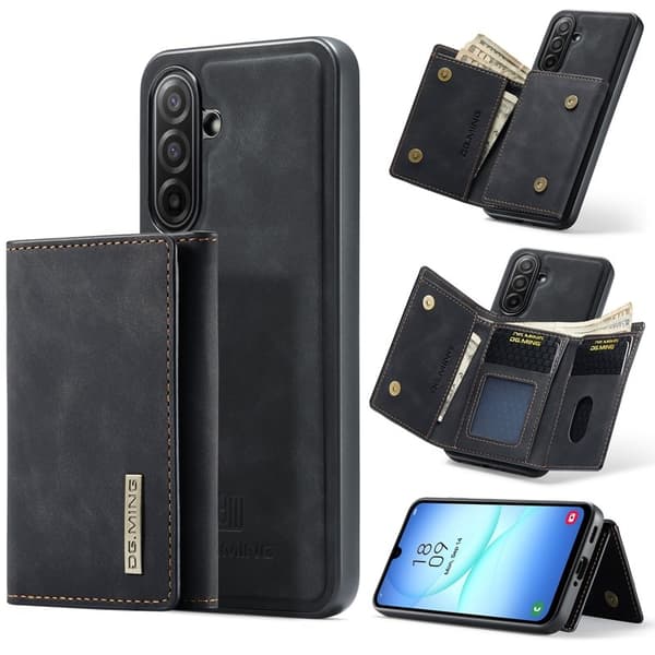DG.MING Samsung Galaxy A17 5G Konstläder Plånboksfodral Svart