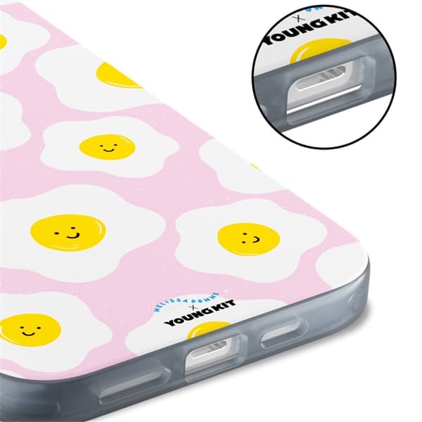 YOUNGKIT Mobilskal till iPhone 15 Pro MUScx003-Poached Egg Rosa